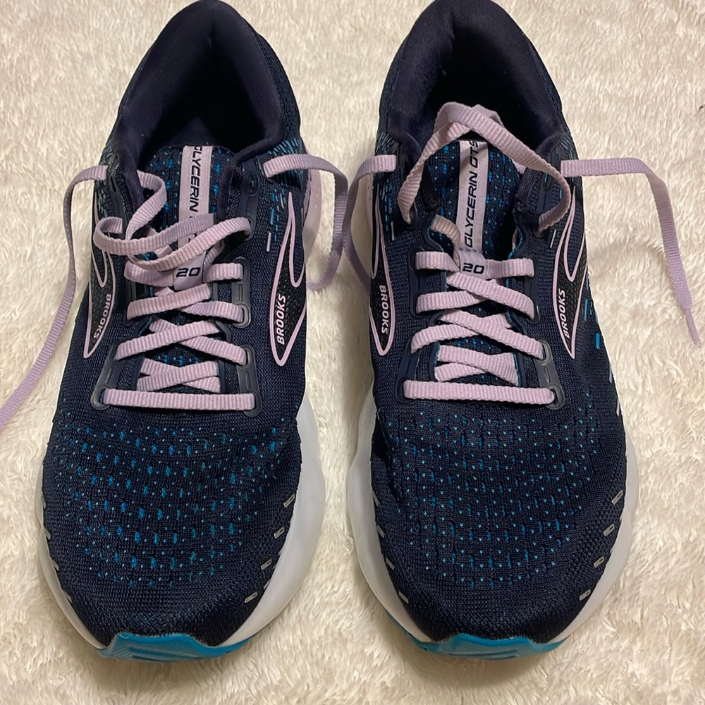 Brooks Glycerin Stealthfit 20 Women's Running Shoes Sneakers Sz 9.5 Blue Lilac